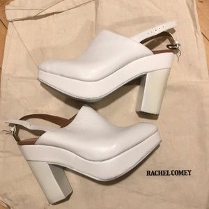 Rachel Comey White Platform Clogs